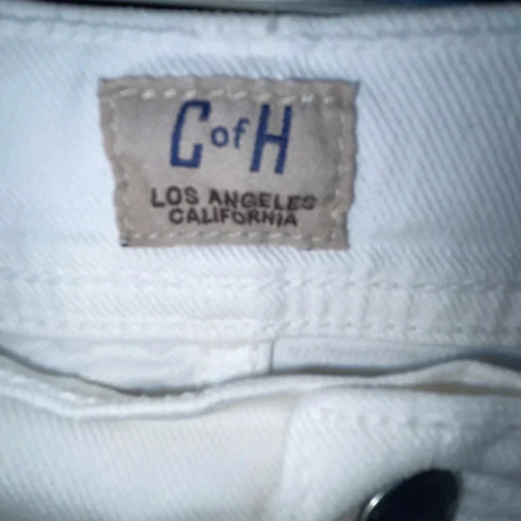 Citizens of Humanity C of H Dani Cropped Straight Leg Cuffed Jeans Size 28 White - Picture 7 of 11
